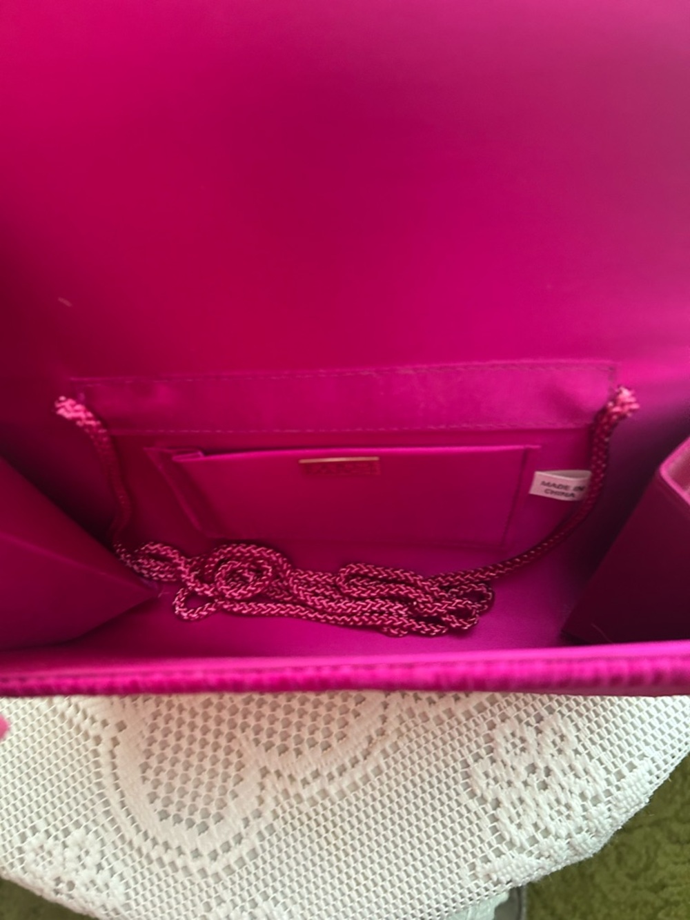 Carla Marchi Pink Clutch Satin Evening Prom Purse - Picture 3 of 4